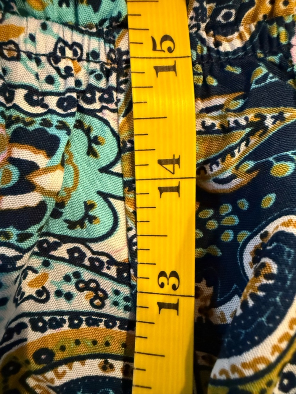 Boho Paisley Tie Front Romper Small/Medium Bell Sleeve Festival Playsuit - Picture 11 of 11